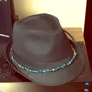 Woman’s hat with handmade beaded hatband